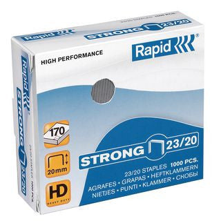 Rapid 23/20 (1000) Strong Staples - 50% discount - SAME DAY despatch